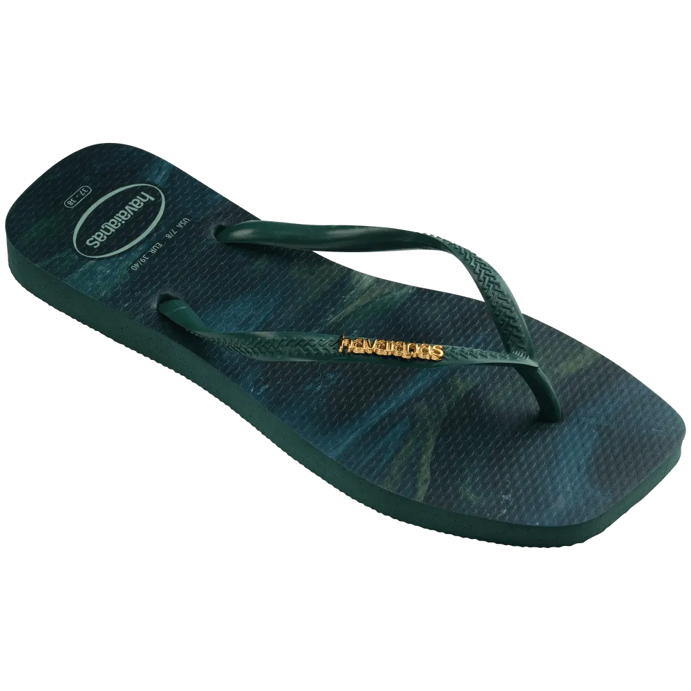 Slim Square Trendy Flip Flops