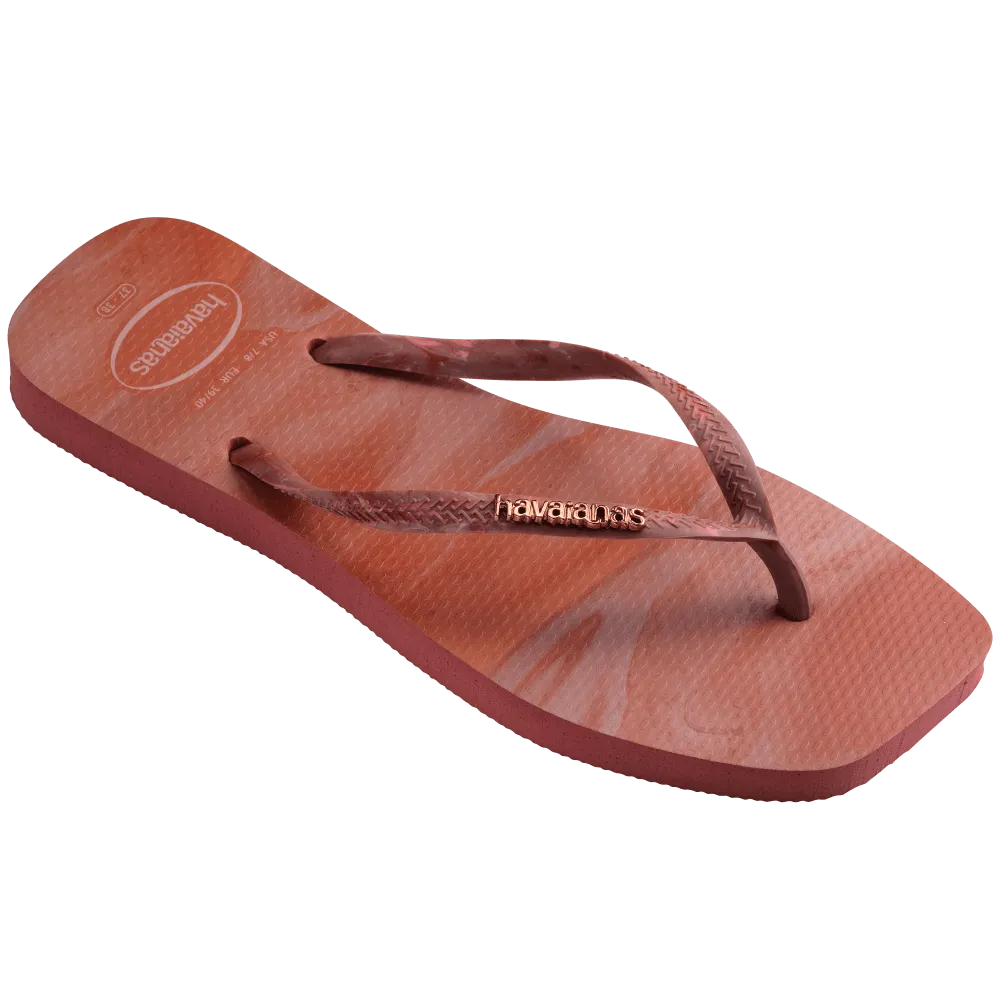 Slim Square Trendy Flip Flops