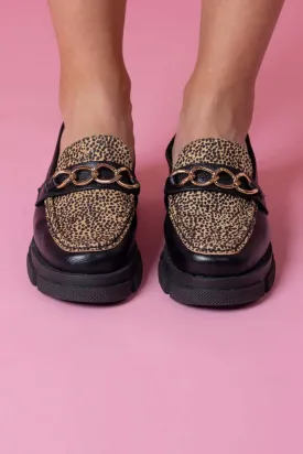 Tania Loafer Black Leopard