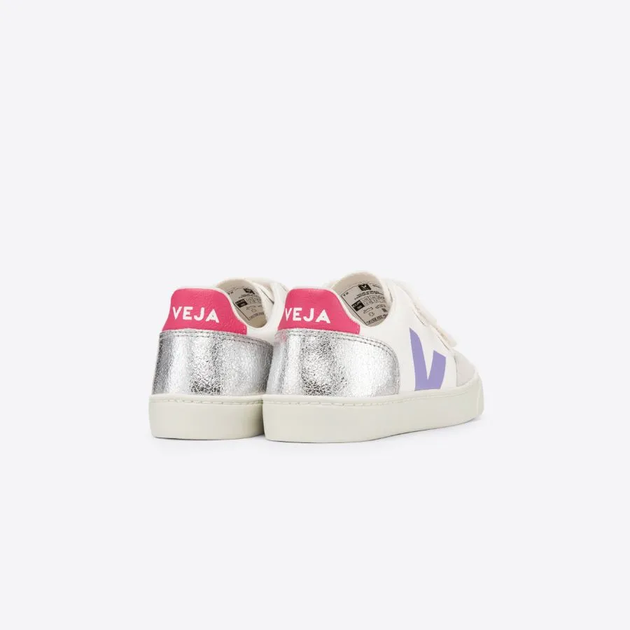 Veja V-12 Velcro Leather - Multico/Silver