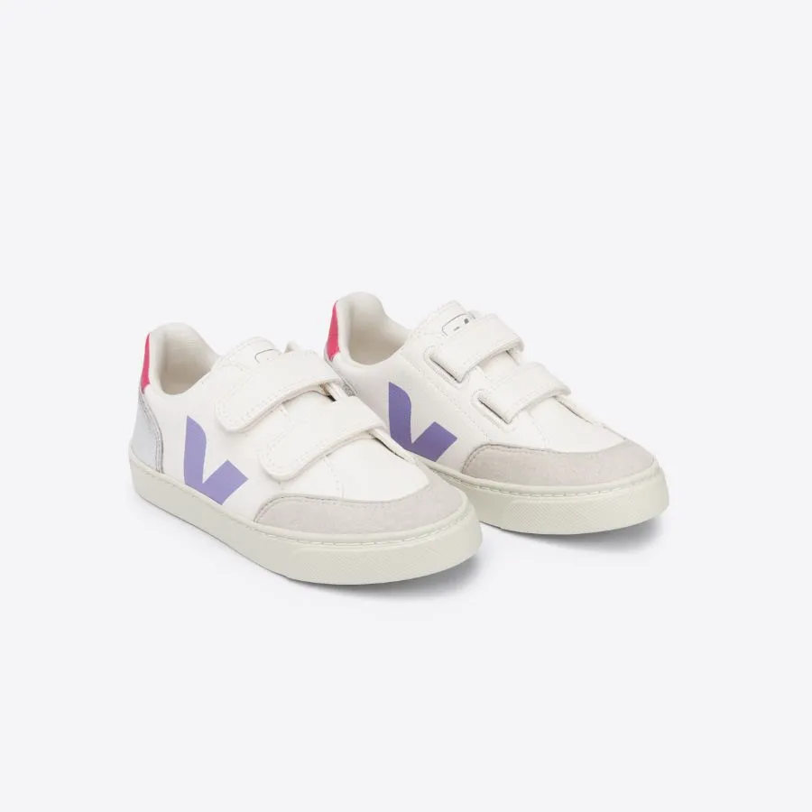 Veja V-12 Velcro Leather - Multico/Silver