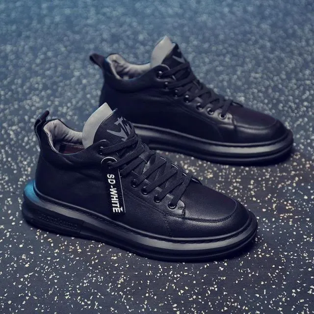 xiangtuibao  Elevator Shoes for Men Casual Cow Leather Sneakers Black Designer Shoes Zapatos Elevadores Lofer Shoes Man Increased Shoes