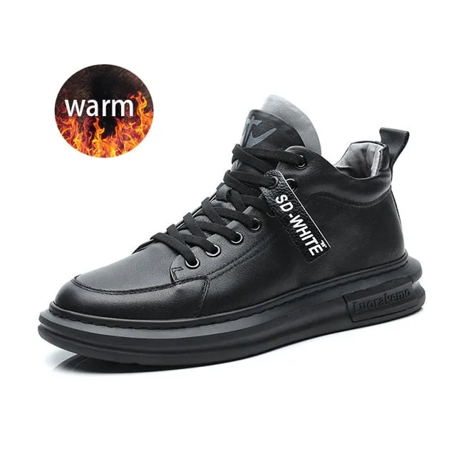 xiangtuibao  Elevator Shoes for Men Casual Cow Leather Sneakers Black Designer Shoes Zapatos Elevadores Lofer Shoes Man Increased Shoes